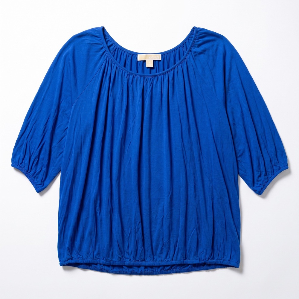 Michael Kors XL Blue Blouse Womens Boho Casual Top